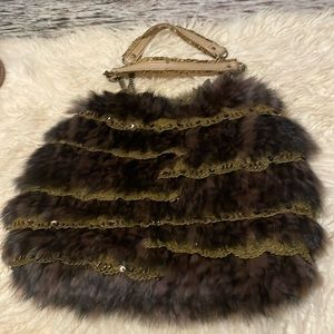 Kakatoo rabbit fur bag